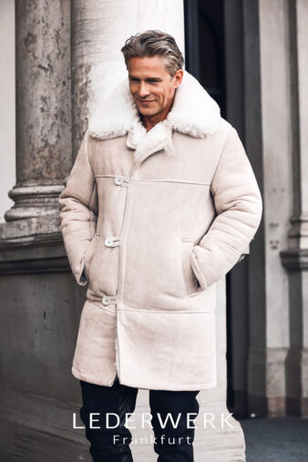 LEDERWERK Lammfellmantel Opulenz creme-weiß – Bild 3
