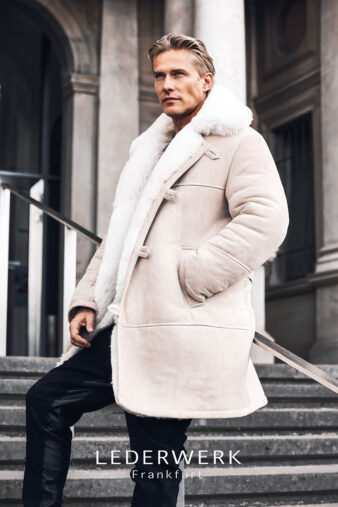 LEDERWERK Lammfellmantel Opulenz creme-weiß – Bild 5