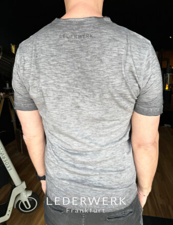 LEDERWERK T-Shirt grau – Bild 3