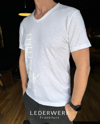 LEDERWERK T-Shirt special Edition weiß – Bild 2