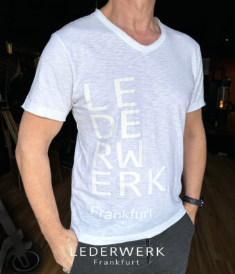 LEDERWERK T-Shirt special Edition weiß – Bild 4