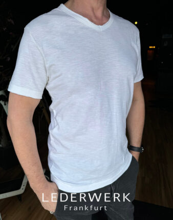 LEDERWERK T-Shirt weiß – Bild 3