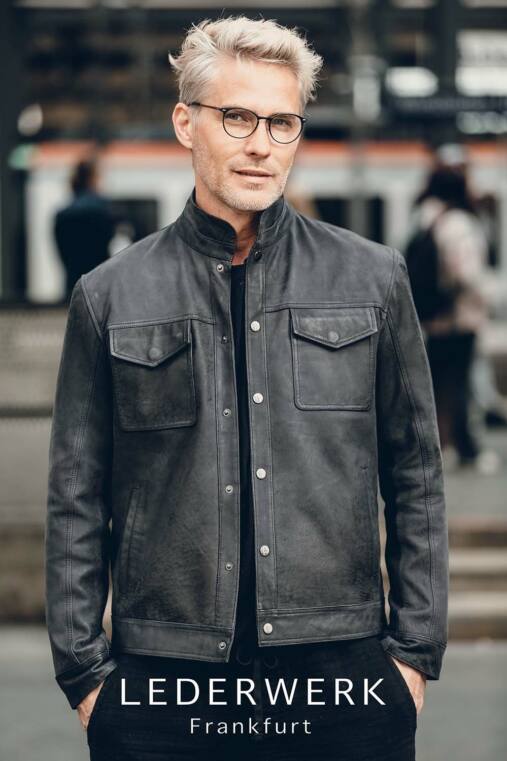 LEDERWERK Jeanslederjacke - wendbar